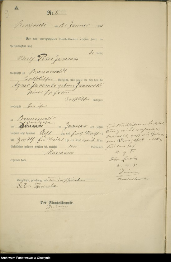 image.from.unit.number "Geburts-Haupt-Register Nr 1 - 98"
