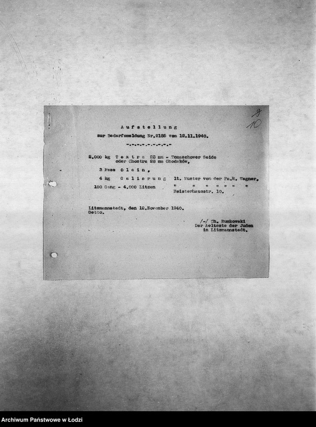 Obraz 13 z jednostki "Bedarfsmeldungen [Kopie skierowanych do GV zapotrzebowań na surowce, materiały, narzędzia, maszyny itp. potrzebne resortom pracy do produkcji]"