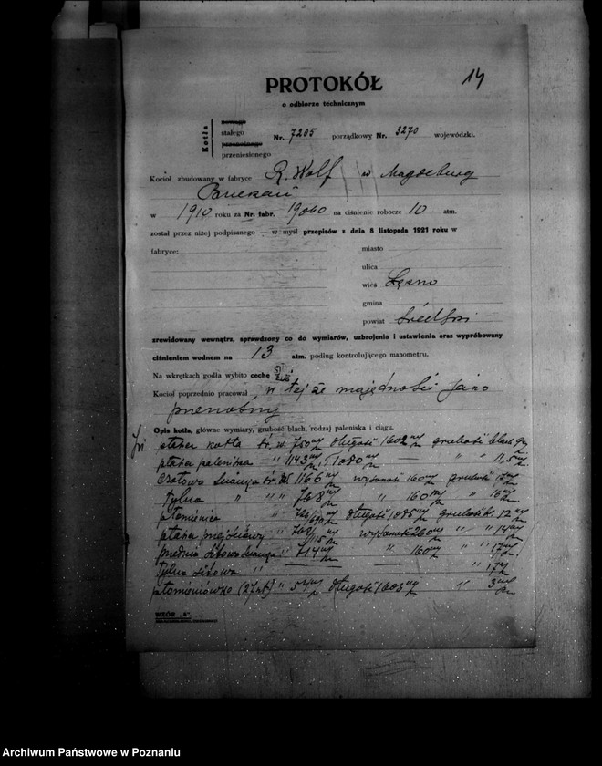 Obraz 19 z jednostki "Majątek Łękno powiat średzki tartak parowy nr woj. 3270"