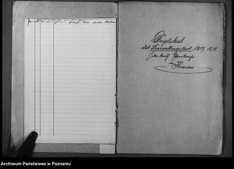 image.from.unit.number "Duplikat der Geburtsregister, Heiratsurkunde u. Gestorbenen"