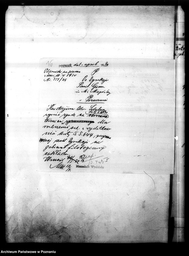 Obraz 20 z jednostki "Państwowe Gimnazjum imienia Marii Magdaleny w Poznaniu [lista uczniów dopuszczonych do matury]"