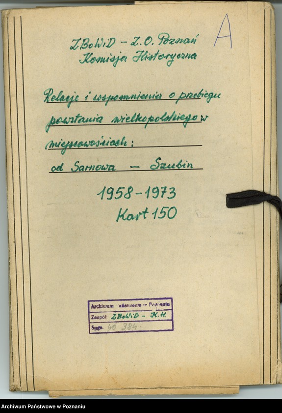 Obraz 7 z jednostki "Relacje i wspomnienia dotyczące powstania wielkopolskiego: 1. Sarnowa, powiat Rawicz, województwo poznańskie, 2. Skalmierzyce Nowe, powiat Ostrów Wielkopolski, 3. Studzieniec, powiat Chodzież, województwo poznańskie, 4. Słupia Kapitulna, powiat Rawicz, województwo poznańskie, 5. Sobiałkowo, powiat Rawicz, województwo poznańskie 6. Strzelno, powiat Mogilno, województwo bydgoskie 7. Sulmierzyce, powiat Szamotuły, województwo poznańskie 8. Szczepankowo, powiat Szamotuły. ..uwagi2"