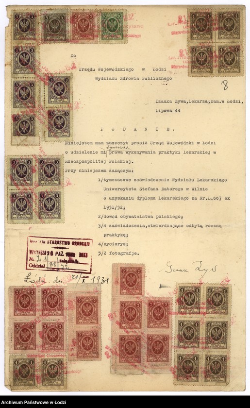 Obraz 11 z jednostki "Zyw Izaak - lekarz - akta rejestracyjne"