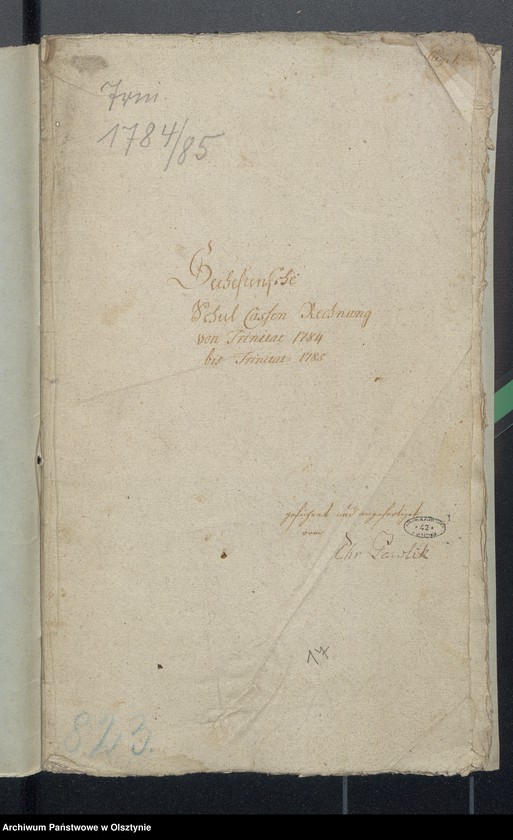 image.from.unit.number "Seehestensche Schul Cassen Rechnung"