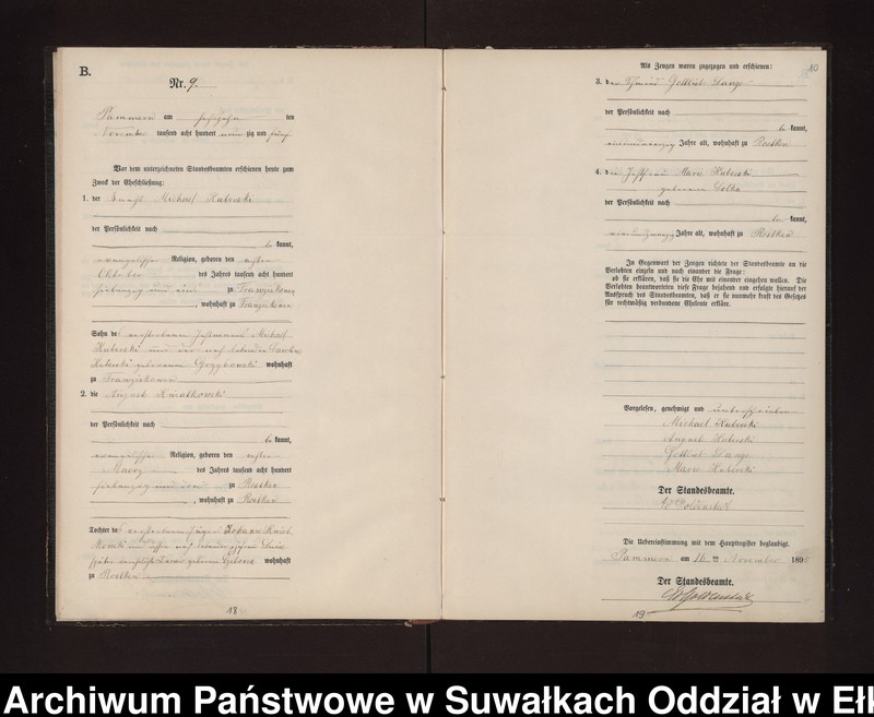 image.from.unit.number "Heiraths-Neben-Register des Preussischen Standes-Amtes Neuhoff Kreis Loetzen"