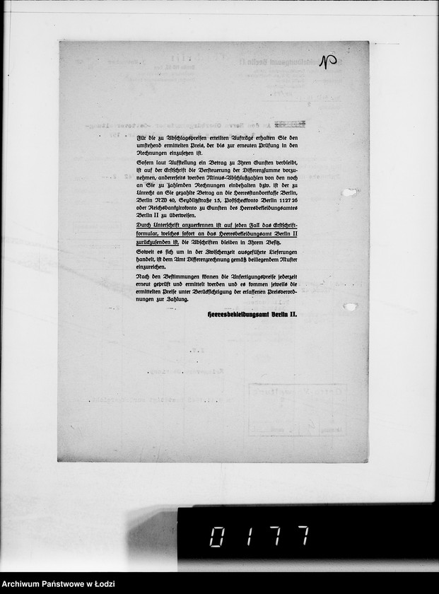 Obraz 14 z jednostki "5234 Kriegsauftrag SS-12884/42 Winter 1.158 St.Fusssäcke H.B.A.Berlin"