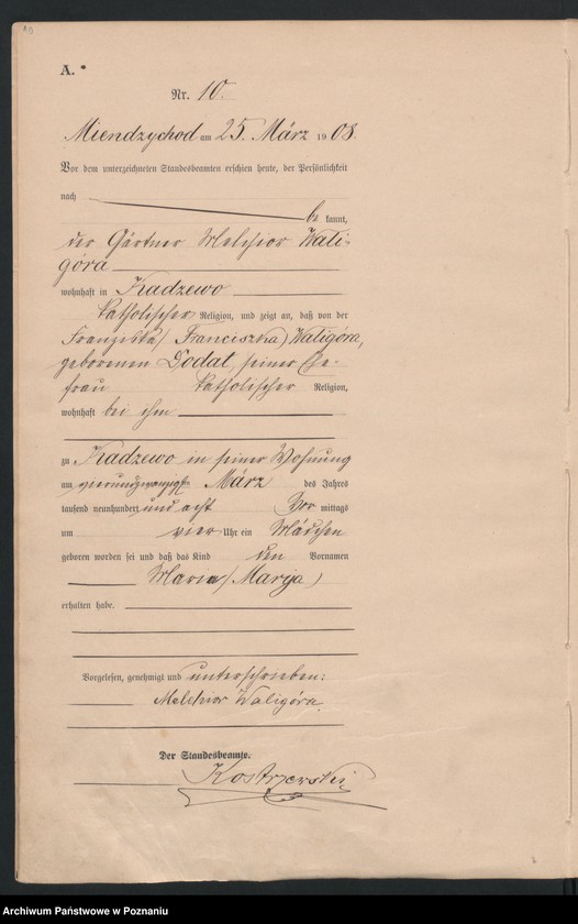 Obraz 13 z jednostki "Geburts-Haupt-Register"