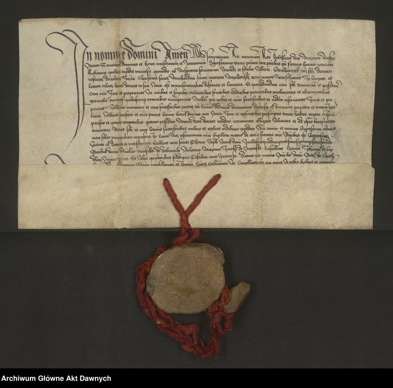 Obraz 8 z kolekcji "Pieczęcie książąt mazowieckich przy dokumentach dla miasta Warszawy111"