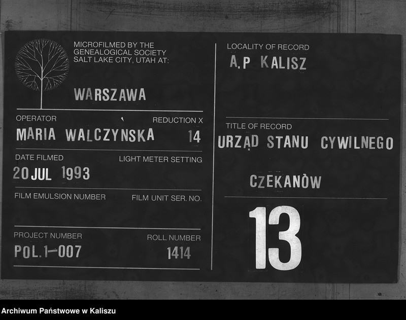 Obraz 1 z jednostki "[Księga zgonów]"