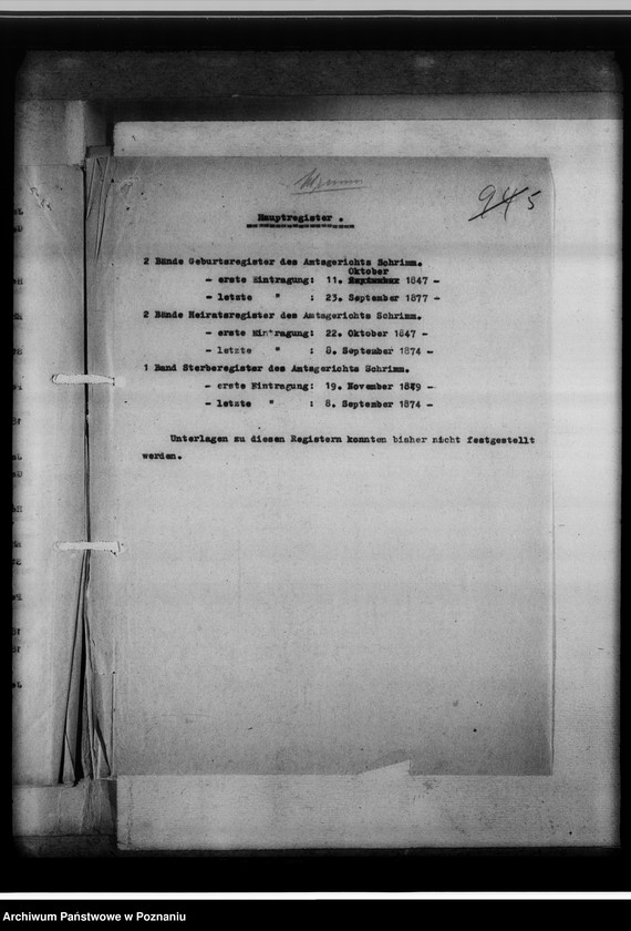 Obraz 9 z jednostki "Register der Juden, Dissidenten und Kirchenbuchduplikate [powiaty: śremski, średzki i wolsztyński]"