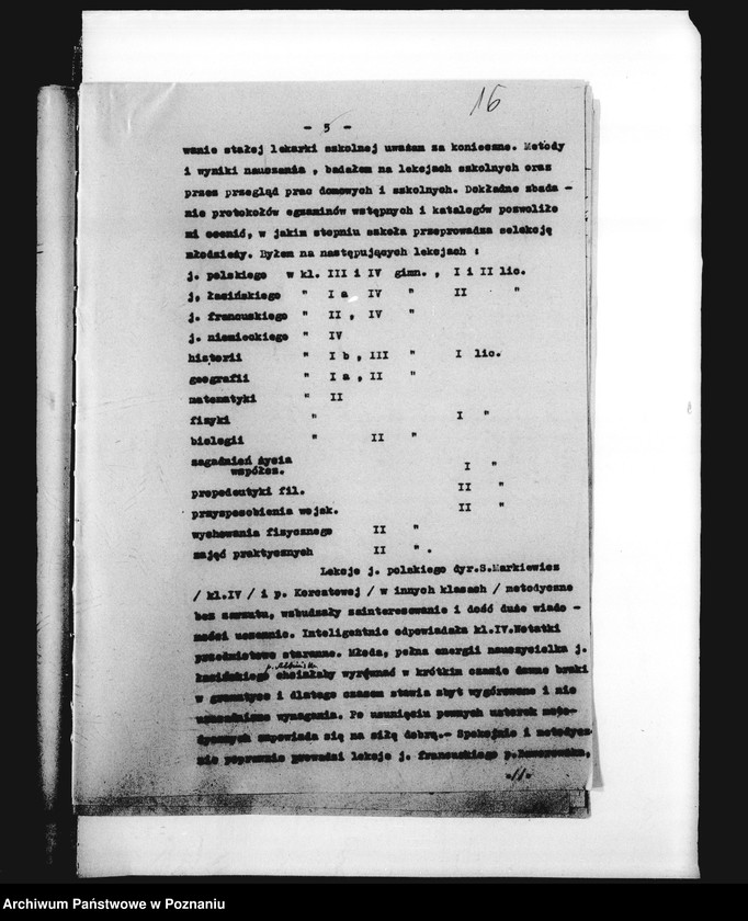 Obraz 20 z jednostki "Prywatne Gimnazjum Żeńskie Zgromadzenia SS Najświętszej Rodziny z Nazaretu- Kalisz, sprawozdania powizytacyjne i roczne"