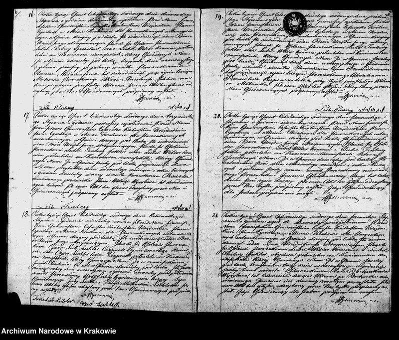 image.from.unit.number "Aktów Stanu Cywilnego Wpisy Zeyścia Osób Wyznania Moyżeszowego w Mieście Krakowie zmarłych obeymuiąca księga Isza na Rok 1847"