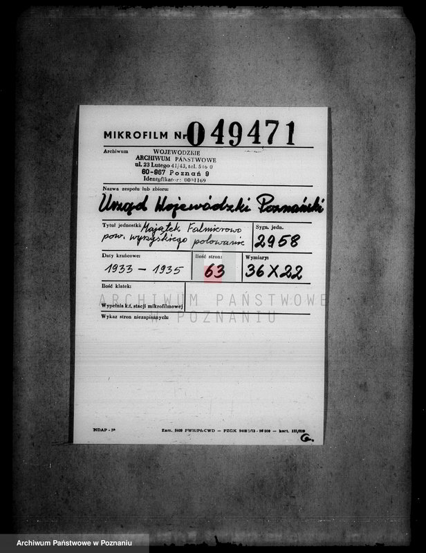 Obraz 2 z jednostki "Majątek Falmierowo powiatu wyrzyskiego polowanie"