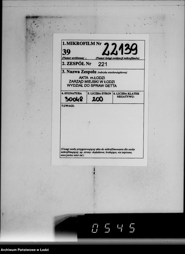 Obraz 2 z jednostki "Lebensmittel-Zuteilungssätze für die Juden-Versorgung"