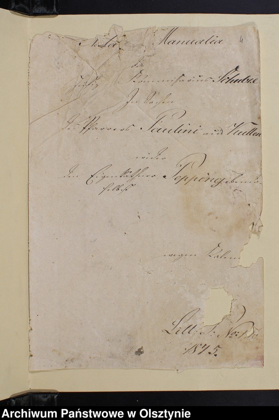 image.from.unit.number "Schreiben d.Justizamt 1787 J. Sache des Carl Gustav Blaseo 1829 Prozess-Sachen des Pfarrers Paulini 1845-1847. Beschluss in die Personaldezem- Sache 1871"