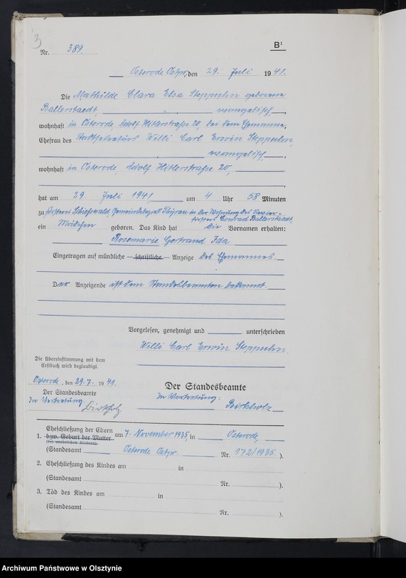 Obraz 5 z jednostki "Geburtenbuch/Zweitbuch/Tom II,Nr 388 - 706"