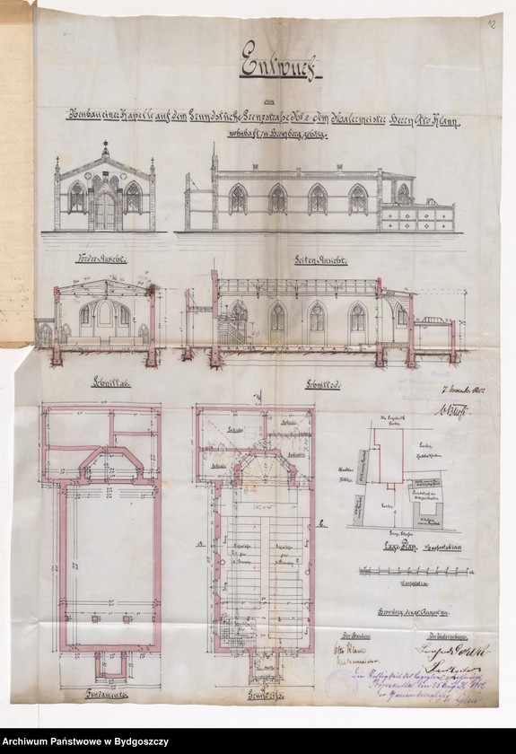 image.from.unit.number "Dom katolicki parkan - budowa; właś. Parafia św. Trójcy; ul. Grenzstr., Plauenerstr. [Wilczak] 2"
