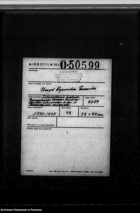 Obraz 2 z jednostki "Zatwierdzenie Zakładu Przemysłowego Fabryka Porcelany i Wyrobów Ceramicznych Spółka Akcyjna w Chodzieży pow. chodzieski"