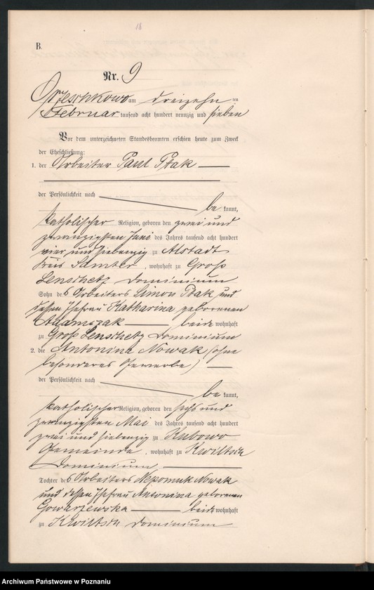 Obraz 20 z jednostki "Księga małżeństw"