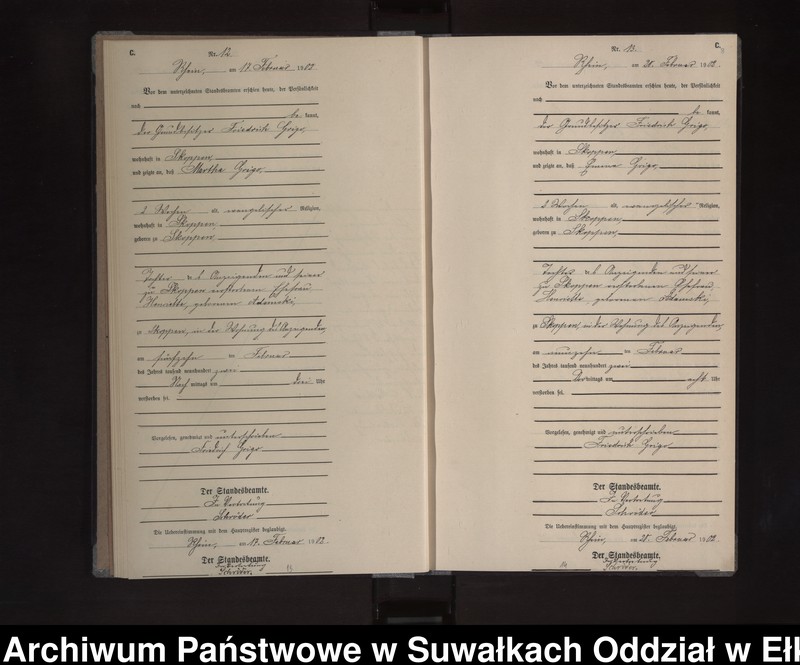 image.from.unit.number "Sterbe-Neben-Register des Königlichen Preussischen Standes-Amtes Orlen Kreis Loetzen"