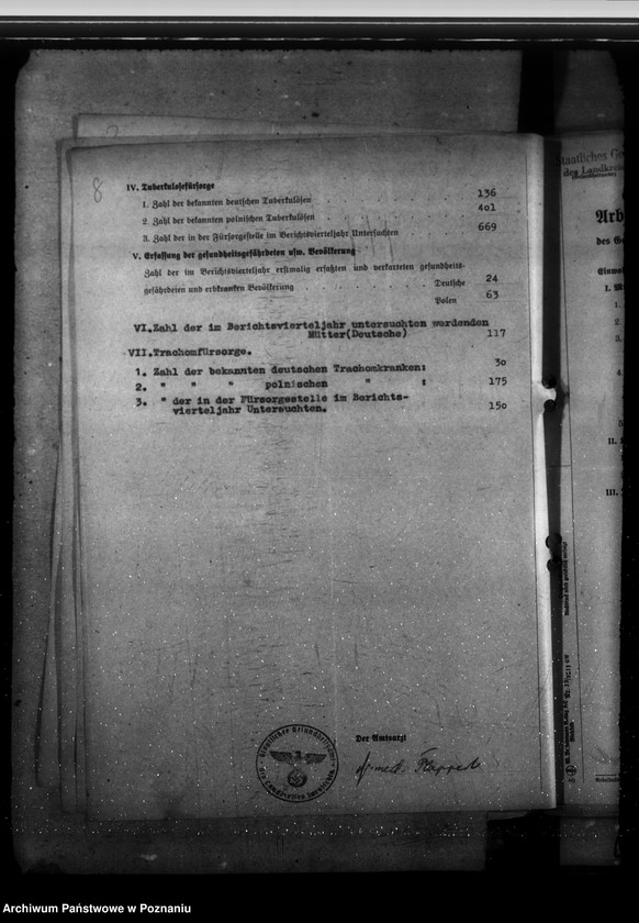 Obraz 12 z jednostki "Arbeitsübersichten der Gesundheitsämter"