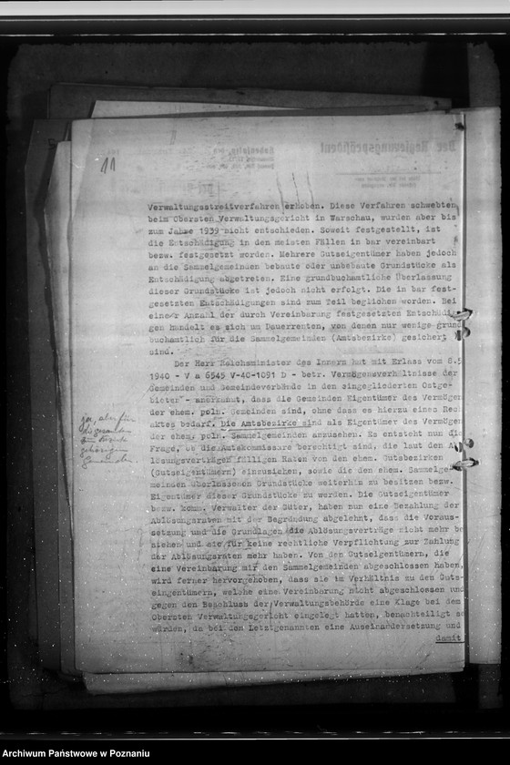 Obraz 15 z jednostki "Auseinandersetzung des Rittergutes Strenz mit der Gemeinde Hirscheck, Kreis Kempen. Auflösung von Gutsbezirken"