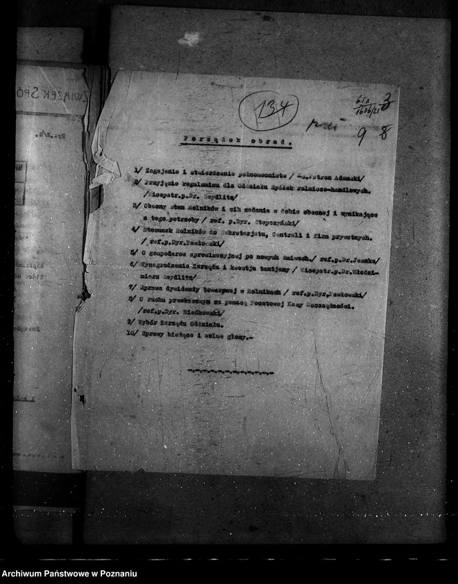 Obraz 13 z jednostki "Sprawy szczegółowo-administracyjne Zaproszenia na zebrania"