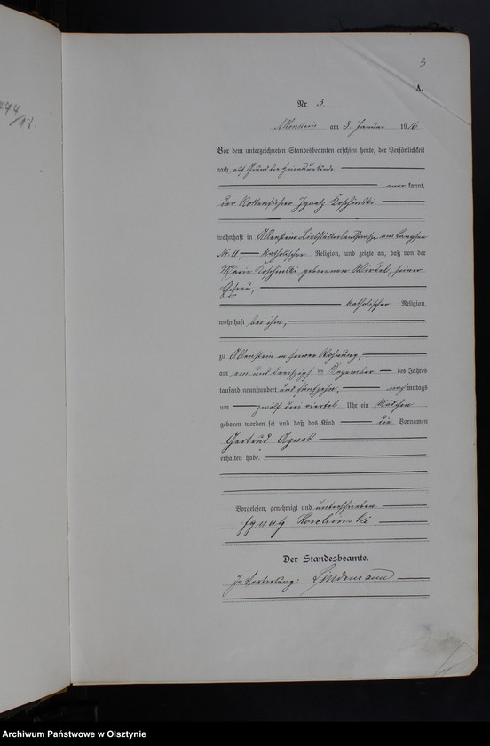 image.from.unit.number "Geburts-Haupt-Register Tom I, Nr 1-598"