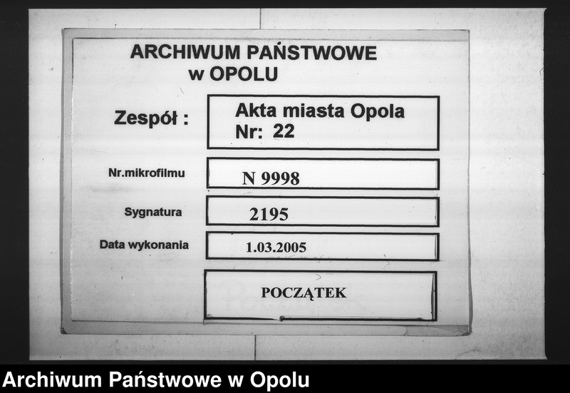 Obraz 1 z jednostki "Acta des Magistrats zu Oppeln betreffend den Consum-Verein"