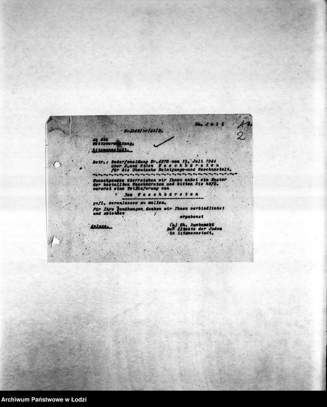 Obraz 5 z jednostki "Arbeitsressort R [Produkcja i zapotrzebowanie materiałów dla resortów pracy]"