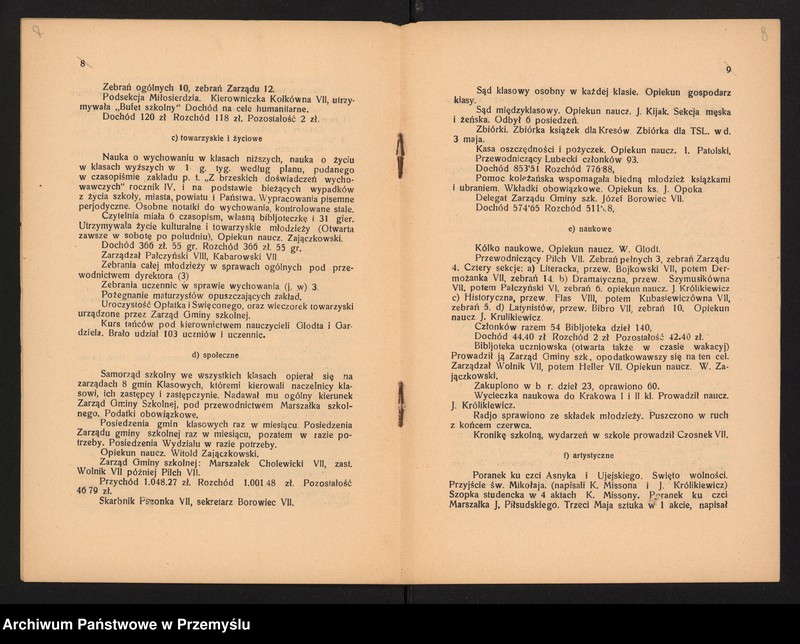 image.from.unit.number "Sprawozdanie Dyrekcji Państwowego Gimnazjum w Brzesku za rok szkolny 1927/28"