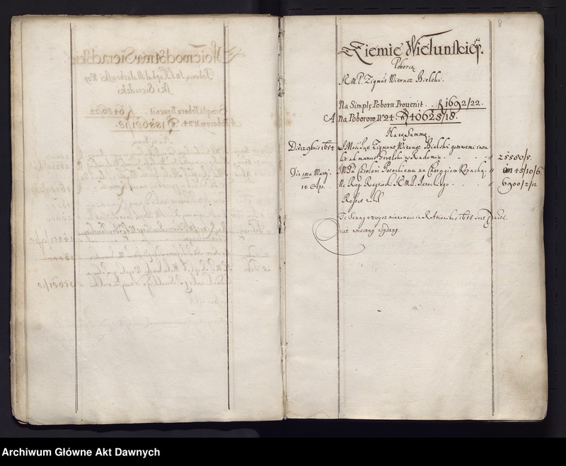 image.from.unit.number "Rejestr różnych dochodów Rzeczypospolitej uchwalonych na sejmie 1654 r."