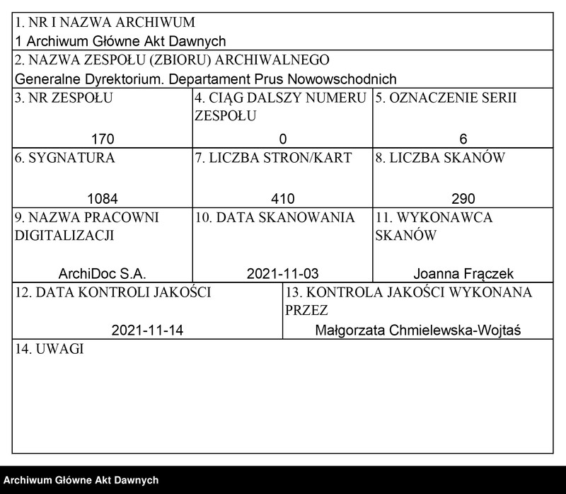 Obraz 1 z jednostki "Akta die Gesuche [um Einrichtung] der Kolonistentablissements in Neuostpreußen betreffend. Bd. 6."