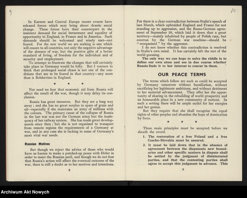 Obraz 8 z jednostki ""Allied War Aias" by Sir Walter Layton (Broszura wydana przez "News Chronicle Publication")"