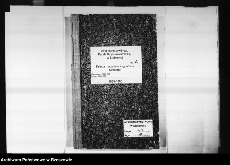 image.from.unit "Księga małżeństw i zgonów - Stobierna: małżeństwa 1869-1890, zgony 1869-1890"