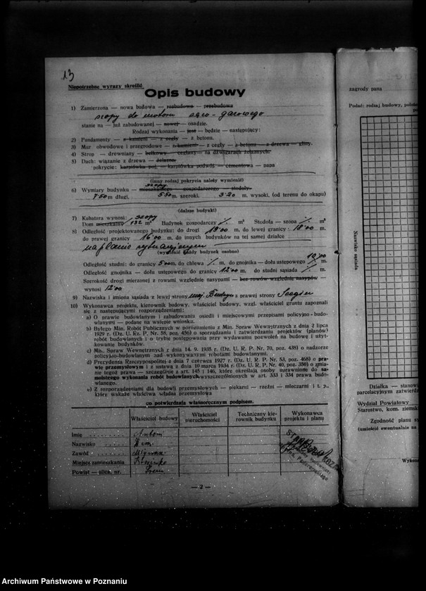 Obraz 17 z jednostki "Zatwierdzenie projektu zakładu przemysłowego /młyna motorowego/ A. Dary w Krosinku powiat śremski"