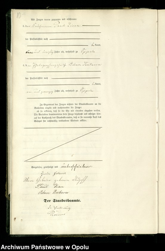 Obraz 13 z jednostki "Rejestr Małżeństw pierwopis 1891 [Opole] 1-142"