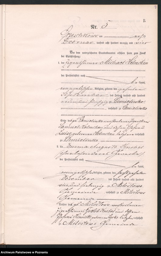 Obraz 12 z jednostki "Księga małżeństw"