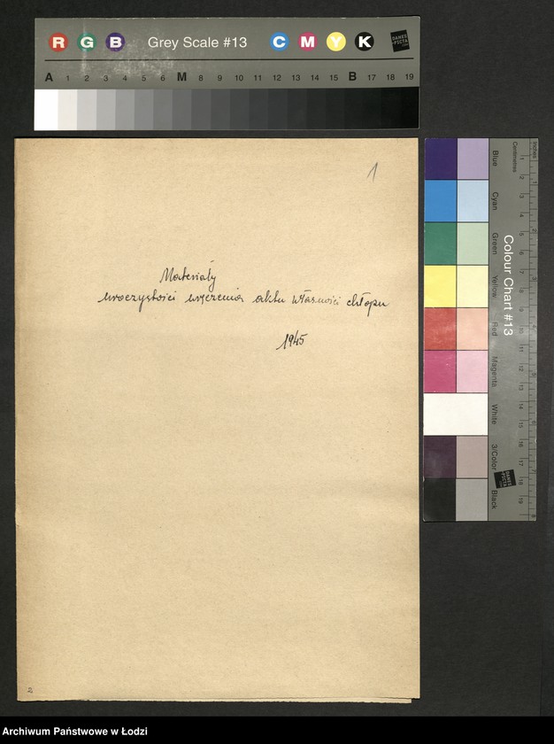 Obraz 2 z jednostki "Wykazy aktywu biorącego udział w reformie rolnej"