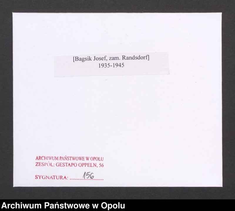 Obraz 2 z jednostki "[Bagsik Josef, zam. Randsdorf]"