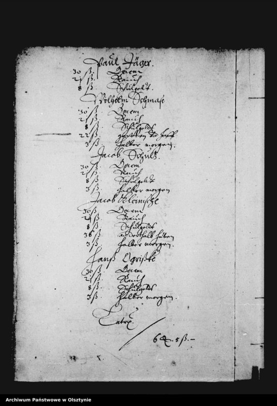 image.from.unit.number "Kirchen-Rechnung der Stadt Deutsch Eylau"