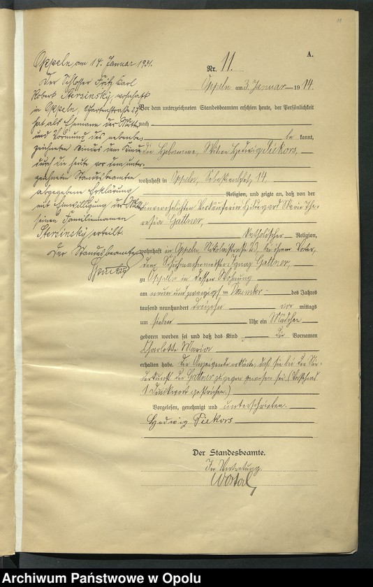 image.from.unit.number "Urząd Stanu Cywilnego Opole Księga Urodzeń Rok 1914 1-519"