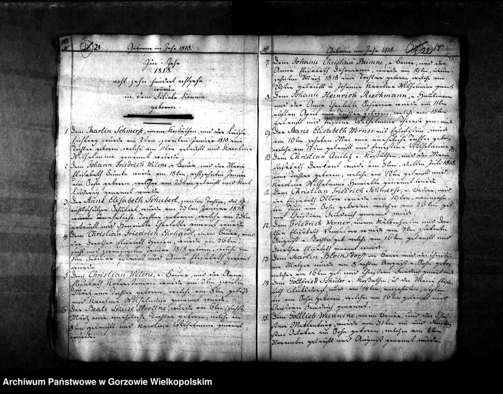 image.from.unit.number "Duplikate der Kirchenbücher von der Parochie Kernein: Kernein (Karnin), Giesenaue (Jeżyki)"