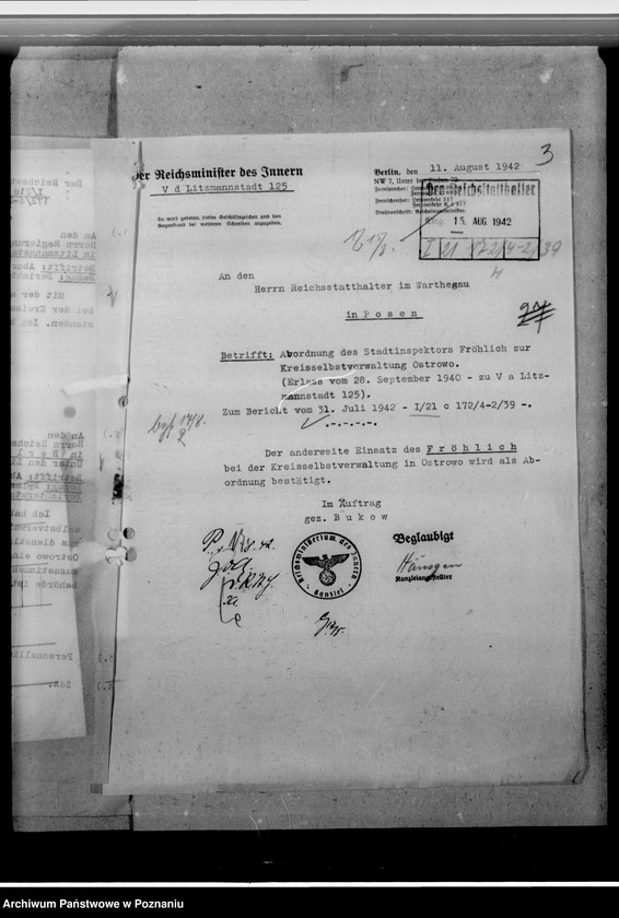 Obraz 7 z jednostki "Fröhlich, Erich - inspektor miejski"