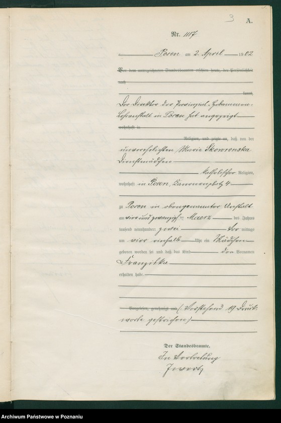 Obraz 6 z jednostki "Księga miejscowa urodzeń t. III"