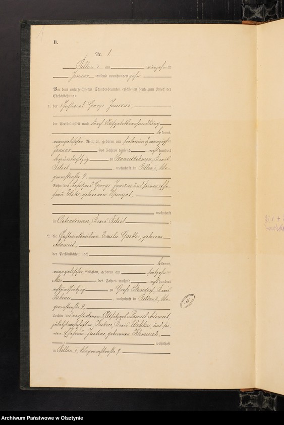 image.from.unit.number "Heiraths-Haupt-Register Nr 1 - 13 i 1 - 31"