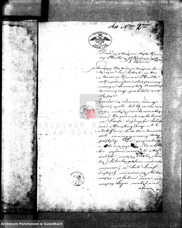image.from.unit.number "[Dowody do akt małżeństw parafia rzym. - kat. Wigry] z roku 1852"