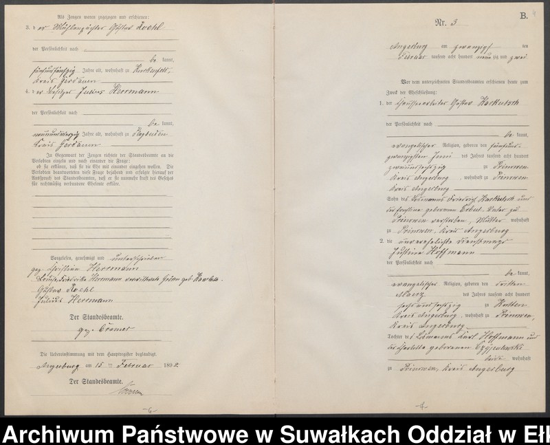 image.from.unit.number "Heiraths-Neben-Register des Preussischen Standes-Amtes Angerburg Kreis Angerburg"