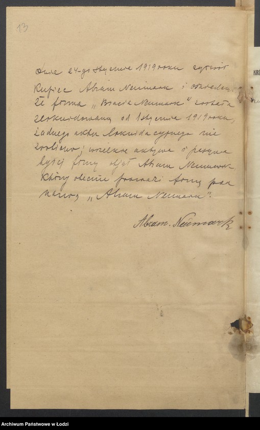 Obraz 15 z jednostki "Abram Neumark- skład towarów galanteryjnych"