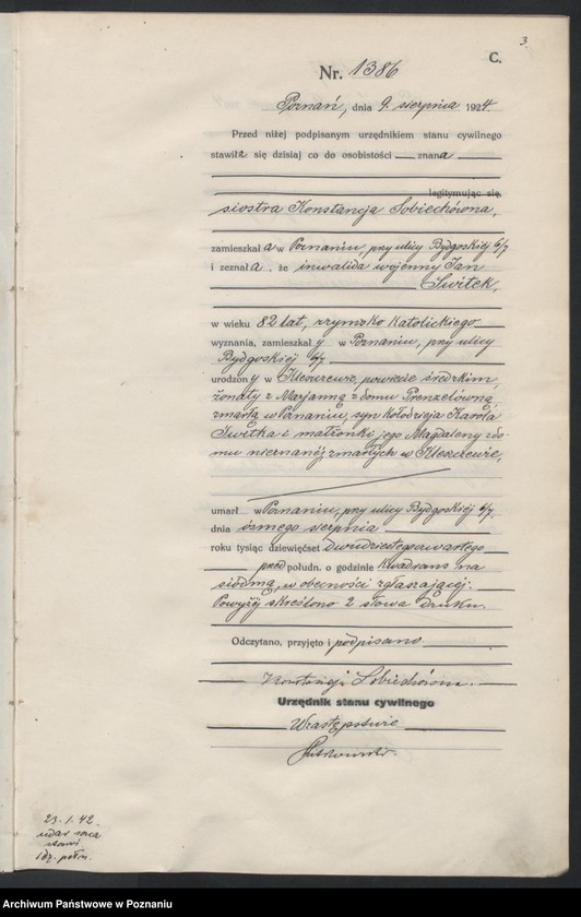 Obraz 5 z jednostki "Księga miejscowa zgonów tom III [Rejestr główny zgonów]"